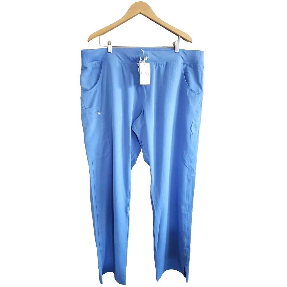 Figs Cargo Scrub Pants Women's 2XL Tall Blue Technical Collection NWT